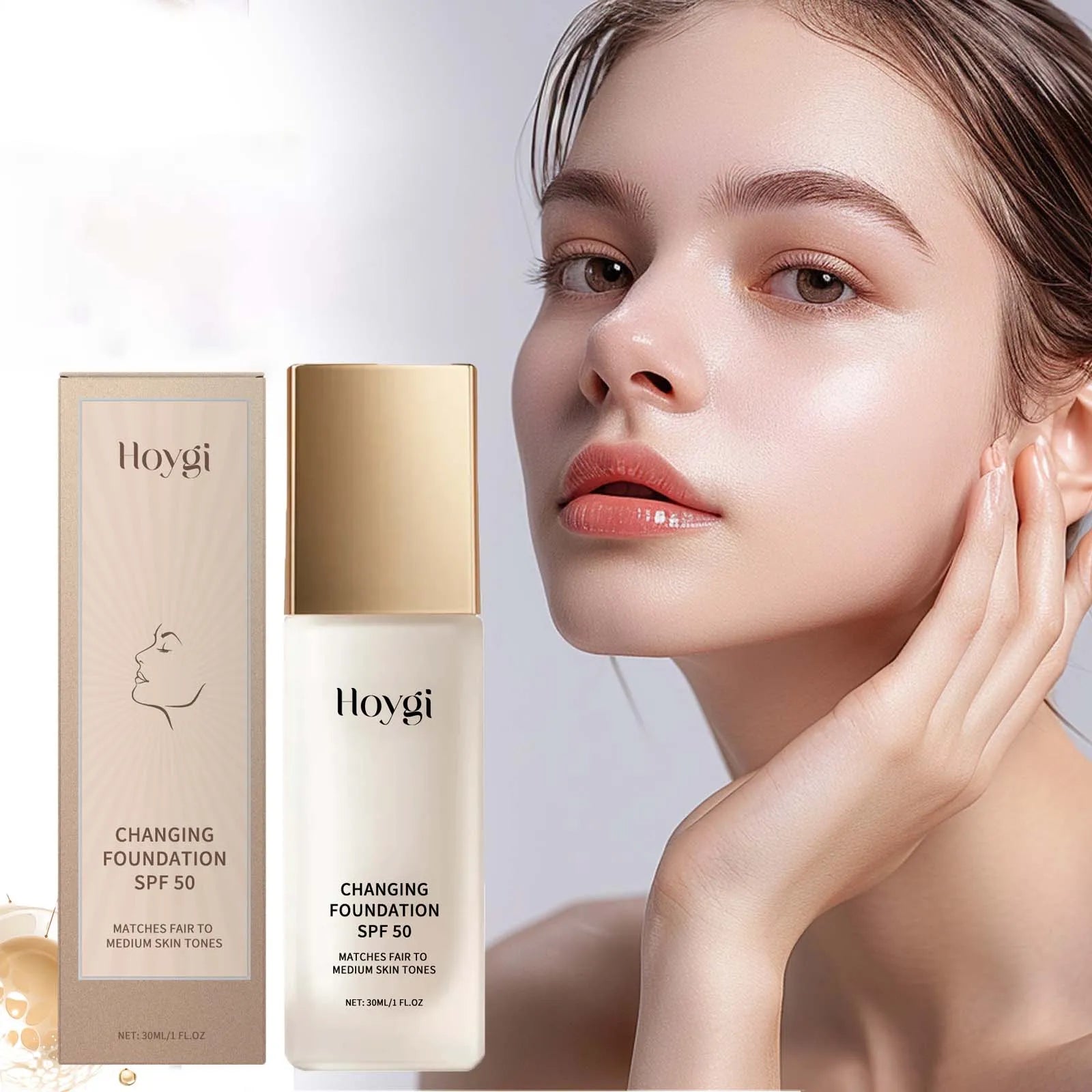 Hoygi SPF50 Liquid Concealer Foundation – Matte Oil Control Liquid Foundation Oasis Select