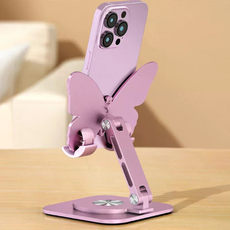 Butterfly 360° Rotating Aluminum Phone & Tablet Stand – Foldable