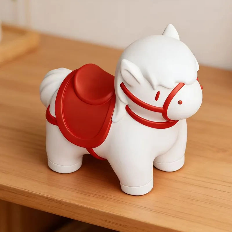 Golden Saddle Little White Horse Aromatherapy Candle Mold DIY Pon Mold Home Decor Gypsum Handmade Soap Silicone Mold Oasis Select