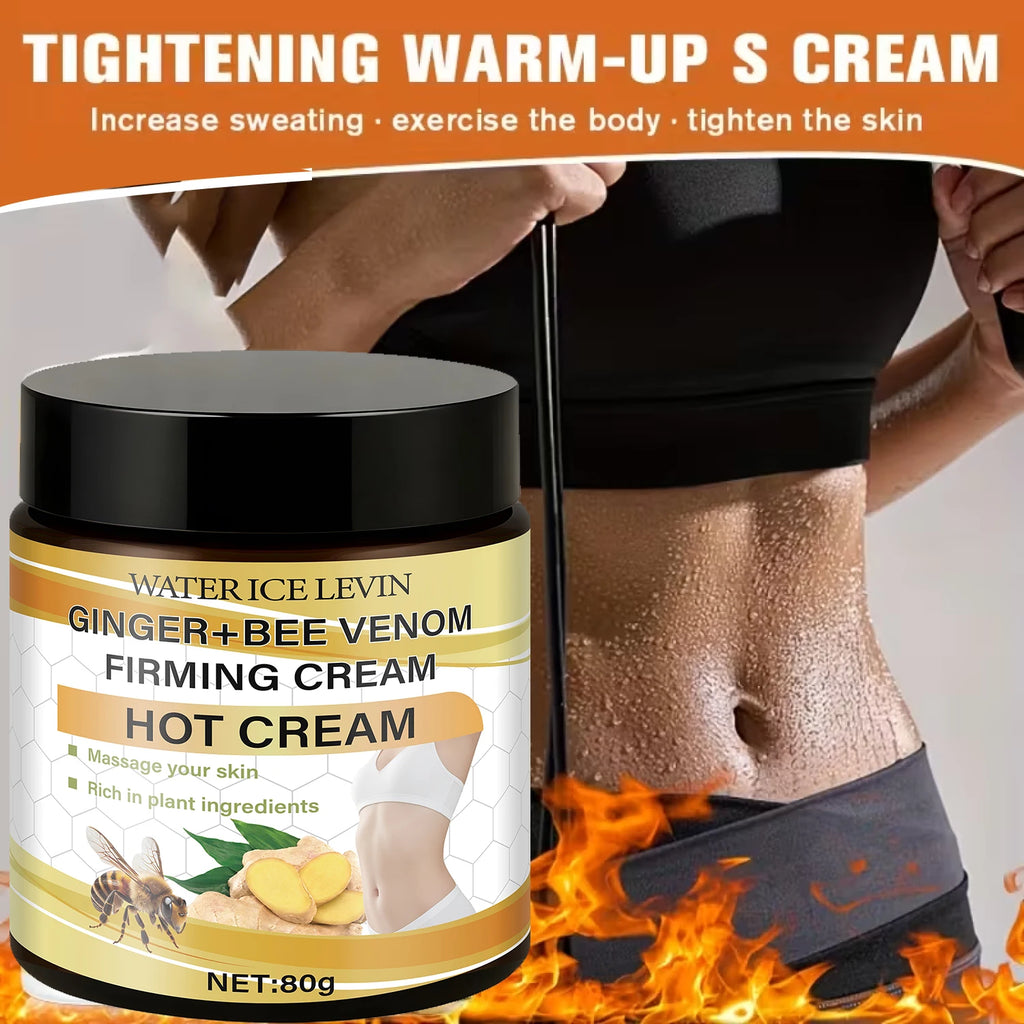 Ginger & Bee Venom Hot Firming Cream – Pre-Workout Body Lotion Body Firming Cream Oasis Select
