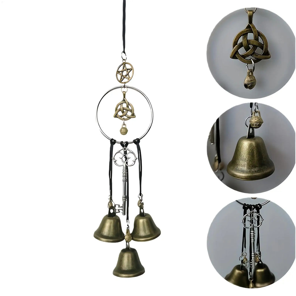 Magicals Witch Bells Wind Chimes Creative Window Ornament Hanging Pendant Handmade Hanging Witch Bells Window Door Decor Oasis Select