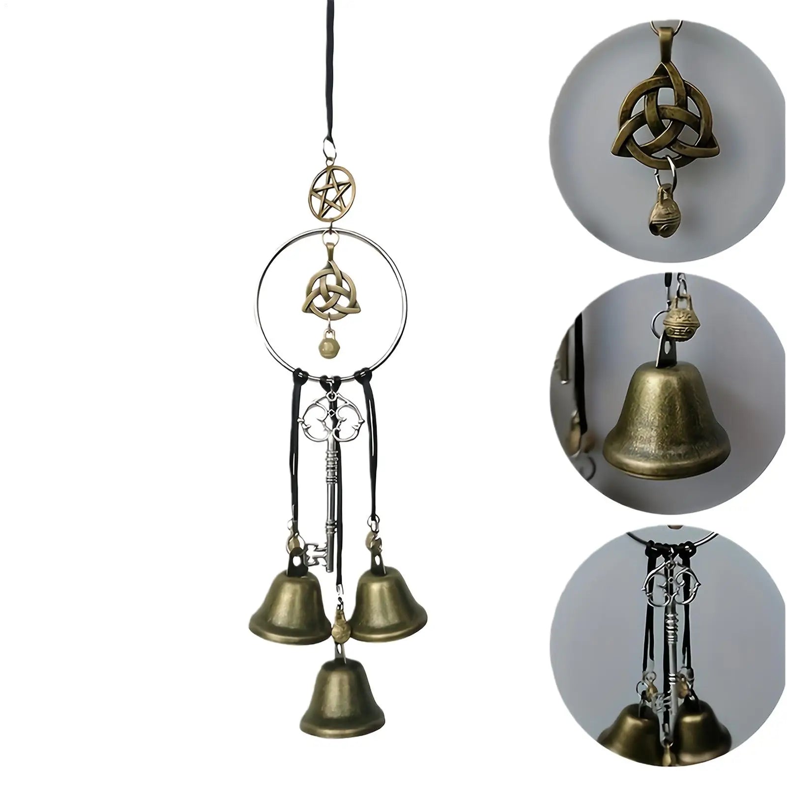 Magicals Witch Bells Wind Chimes Creative Window Ornament Hanging Pendant Handmade Hanging Witch Bells Window Door Decor Oasis Select