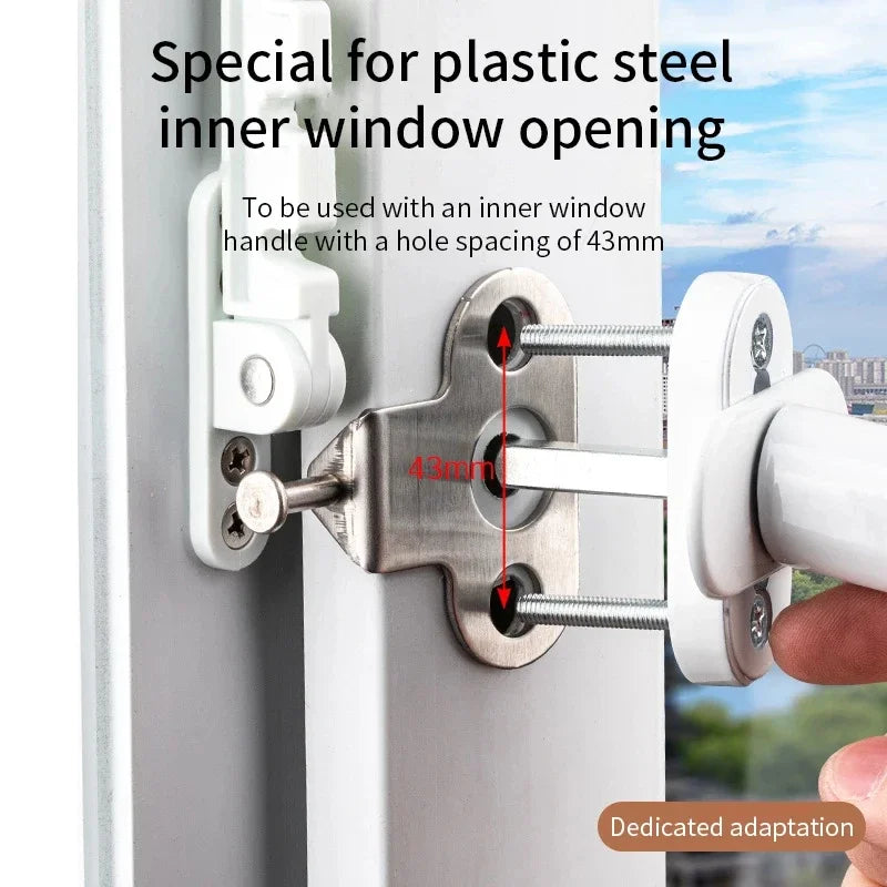 New Inner Window Limiter Latch Position Stopper Casement Wind Brace Home Security Door Windows Sash Lock Child Safety Protection Oasis Select