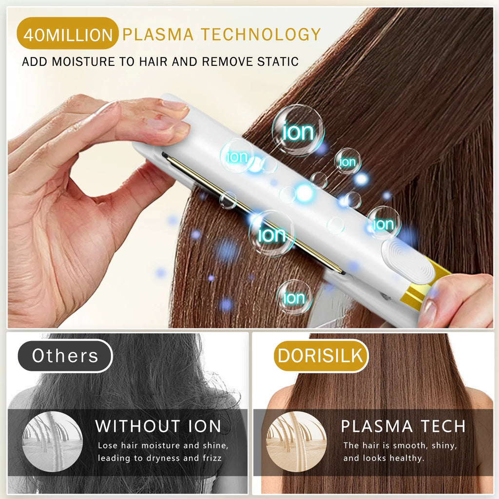 URGGU Plasma Titanium Flat Iron Hair Straightener 500°F
