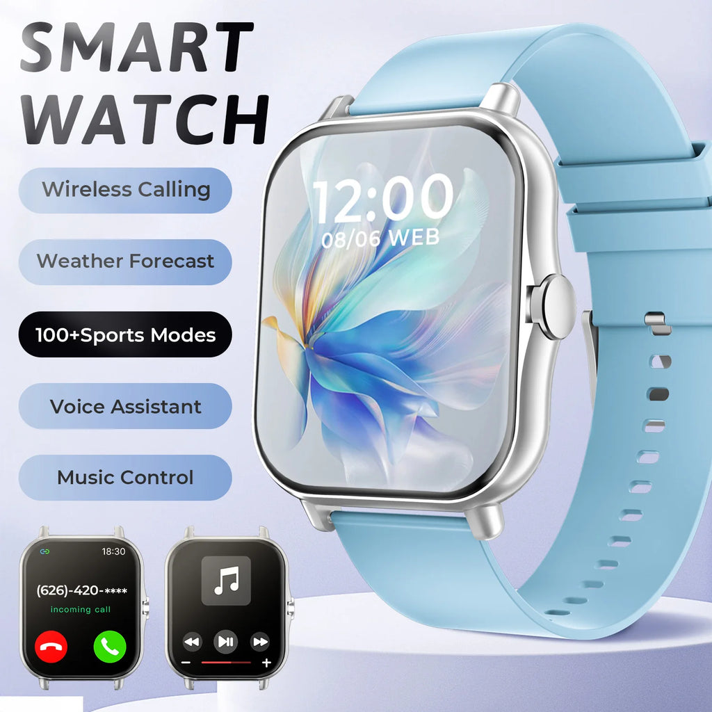 SIMSONLAB Smartwatch – Bluetooth Call & Fitness Tracker Watch