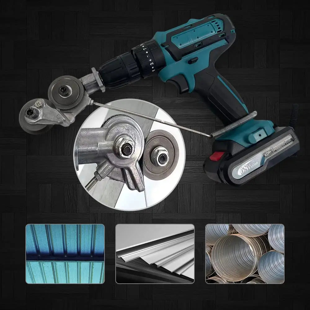 JUSTINLAU Electric Drill Plate Cutter Attachment Metal Sheet Cutter Nibbler Saw Cutter Free Cutting Tool Nibbler Sheet Metal Cut Oasis Select