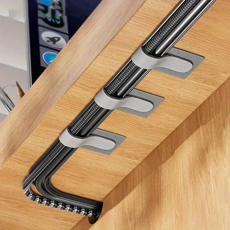 5/100Pcs Reusable Cable Organizer Desk Wire Winder Cable Tie Organizer Self Adhesive Cord Rope Holders Cord Protection Straps Oasis Select