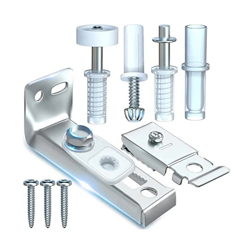 Pivot Replacement Adjustable Folding Door Hardware Guide Wheel Set Replacement Kit Pantry Door Kit For Space Saving DIY Kitchen Oasis Select Silver