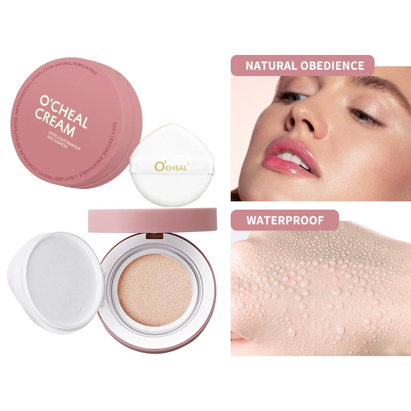 OCHEAL CC Cream Cushion Foundation Cream Long Lasting Moisturizing Concealer Foundation BB Cream For Face Makeup Concelear Oasis Select