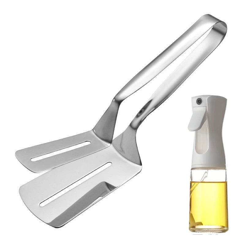 1/2Pcs Stainless Steel Steak Clips Multifunctional Spatula Double-Sided Cooking Tongs For Fish Meat Pizza Kitchen Baking Tools Oasis Select clip n bottle