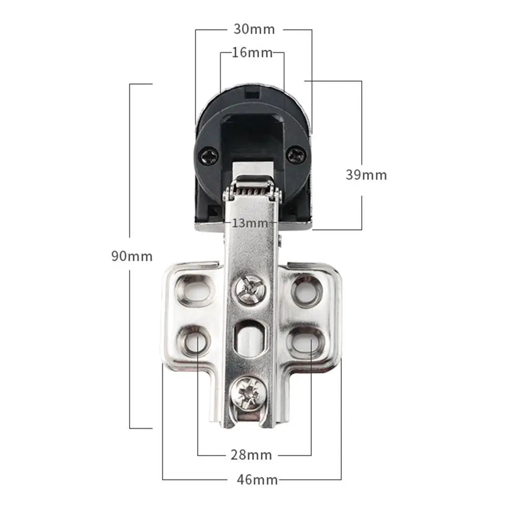 2PCS Useful No Hole Connector Window Accessories Cabinet Hinge Clip Furniture Supplies Glass Door Hinge Oasis Select