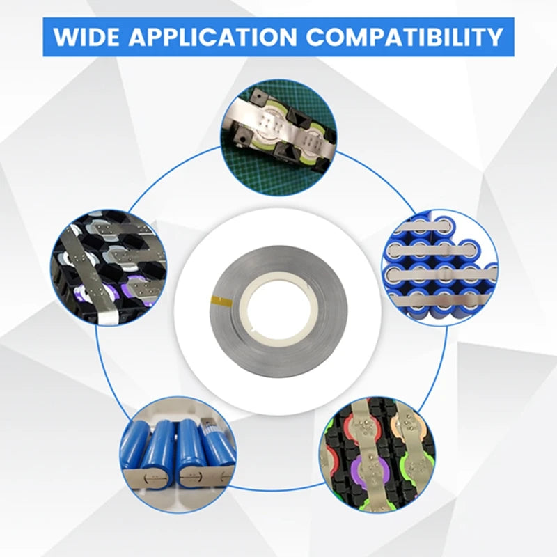 1Kg Thickness 0.15Mmx8mm Nickel Plated Steel Strip 18650 Battery Nickel Sheet Spot Welding Machine Oasis Select