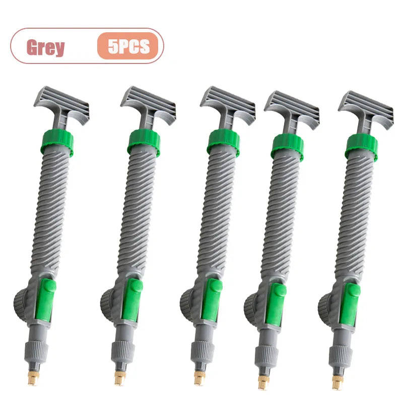 Universal Bottle Spray Nozzle Multi-Function Sprayer for Disinfection Plant Care Car Washing Garden Use Essential Garden Tool Oasis Select Grey-5PCS