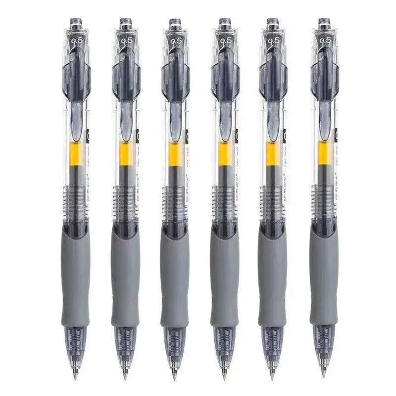 6/13pcs Retractable Gel Pens Set Black/Red/Blue Ink Ballpoint for Writing Refills Office Accessories School Supplies Stationer Oasis Select 6 Black pen