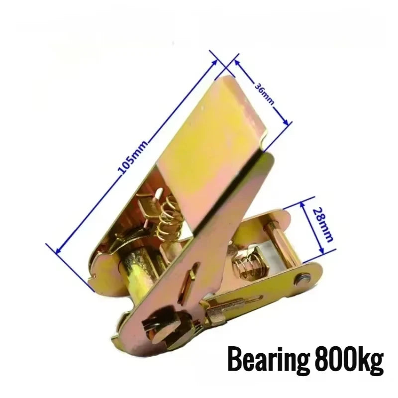 5m Cargo Strap Ratchet Tensioner Freight Car Fixed Tightener Tighten Rope For Luggage Goods Transportation Outdoor Camping Oasis Select