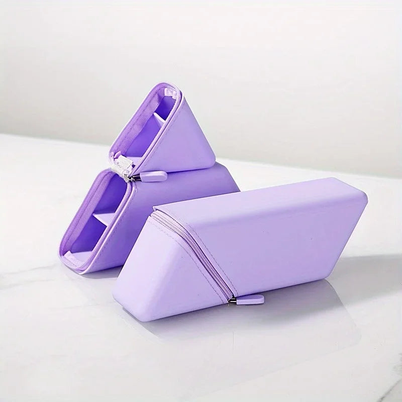 1pc Silicone Pen Holder, Desktop Office and Study Pen Cup, Foldable Pen Organizer, Perfect Gift for Students or Office Use Oasis Select