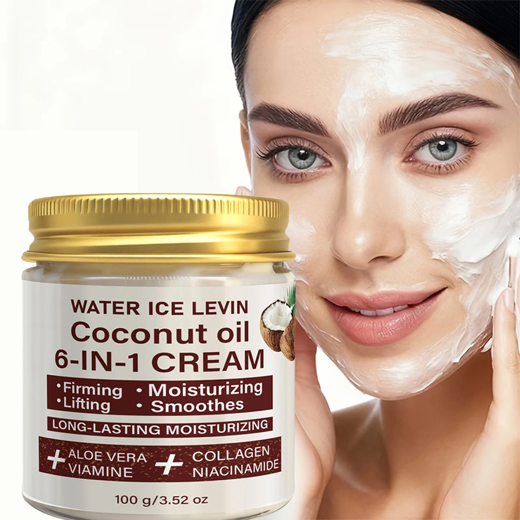 Coconut Oil 6-in-1 Face Cream – Collagen & Aloe Vera Face Moisturizer Cream Oasis Select