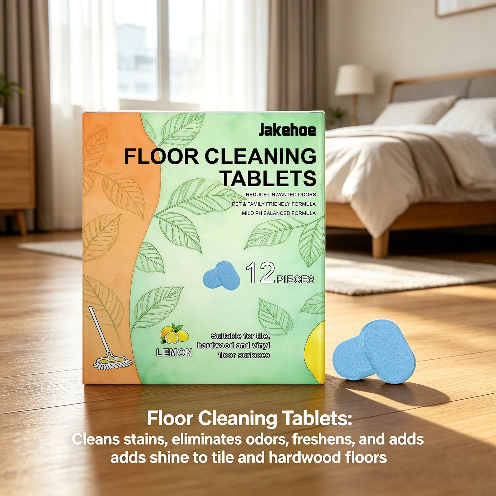 Floor Cleaning Tablets for Tile and Hardwood Removes Stains Dirt Freshens Dissolves Quickly Home with Long Lasting Clean Scent Oasis Select