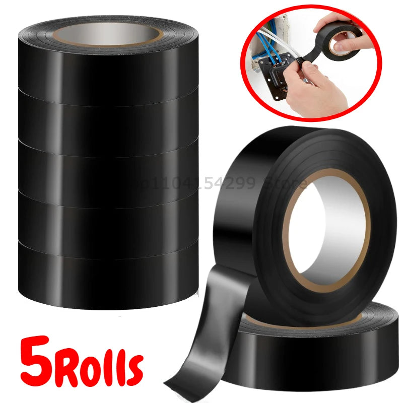5/10pc Electrical Insulating Tape Heat Resistant Harness Insulation Automotive Tape Self Adhesive Electric Wire Protection Tapes Oasis Select 5Rolls 6M