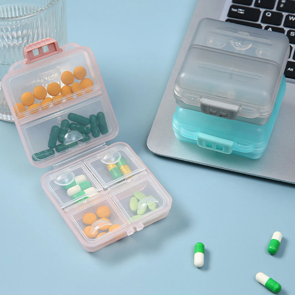 Portable Double-layer Buckle Packaging And Sealing, 6-cell Drug Compartment Storage Small Medicine Box Oasis Select