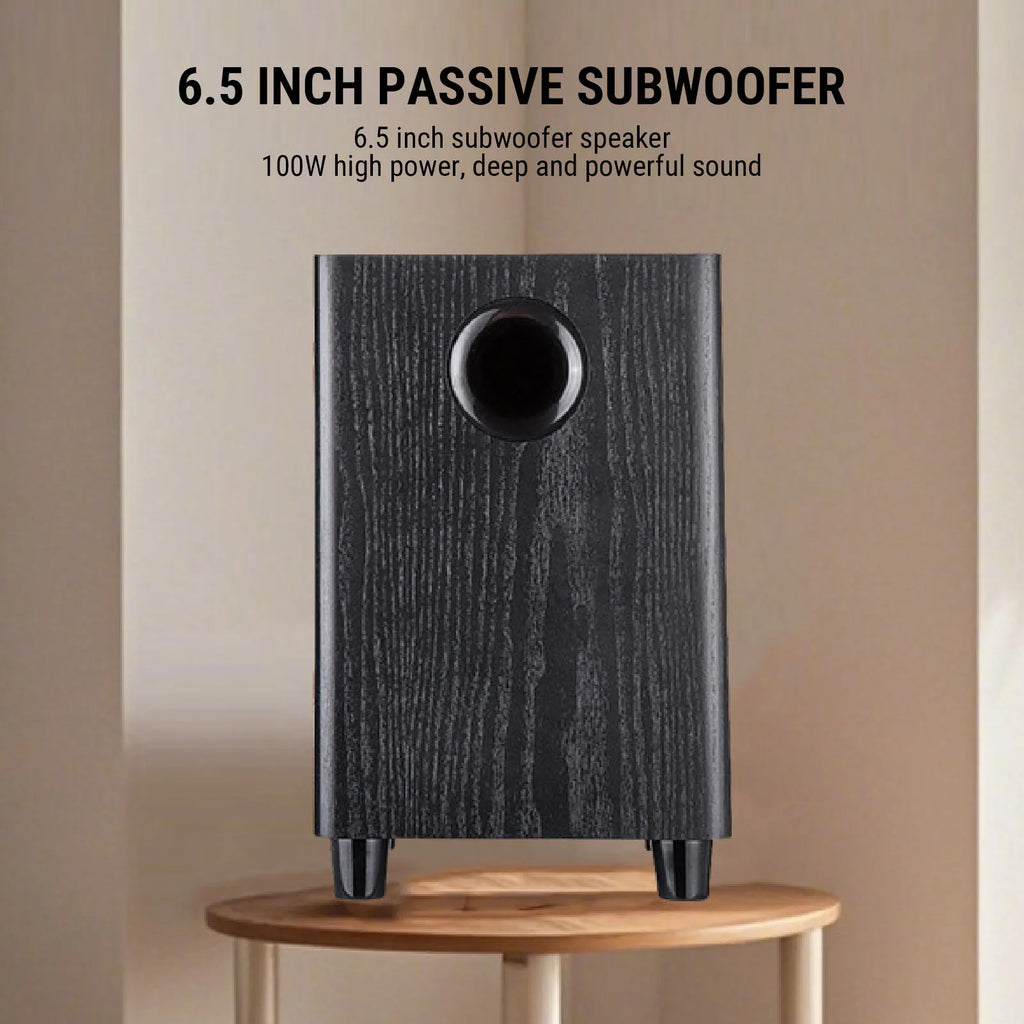 100W Home Subwoofer 6.5 Inch Independent Passive Subwoofer Speaker Plug and Play for Home Theater Party Home Theater Subwoofer Oasis Select