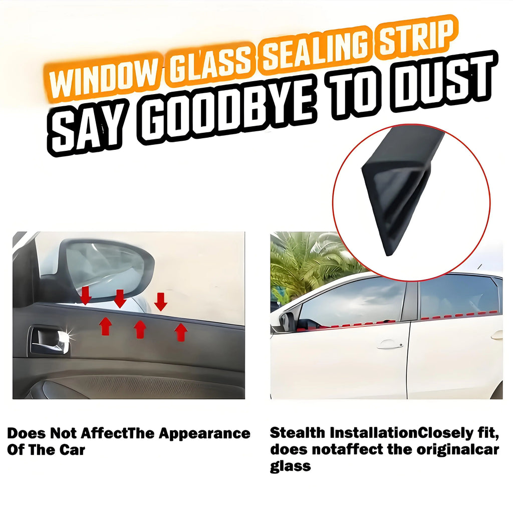 Car Window Seal Strip 4-Pack | Rubber V-Shape Gap Filler 1M