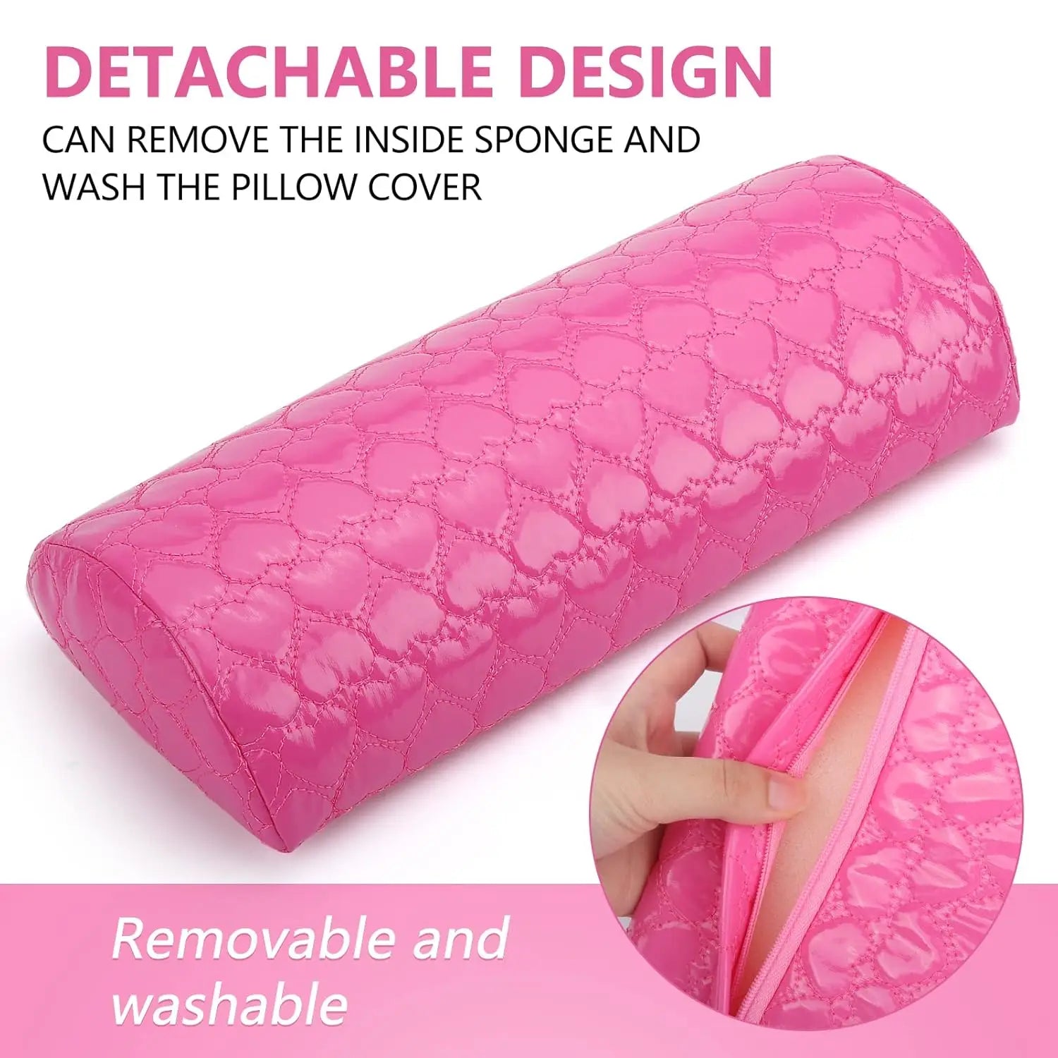 Nail Pillow Hand Rest for Nails Washable PU Leather Nail Armrest Detachable Manicure Hand Pillow Cushion Nail Art Accessories To Oasis Select