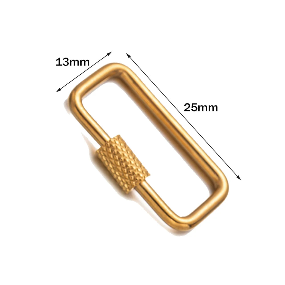 Lot Stainless Steel Fastener Carabiner Screw Clasps Connectors DIY