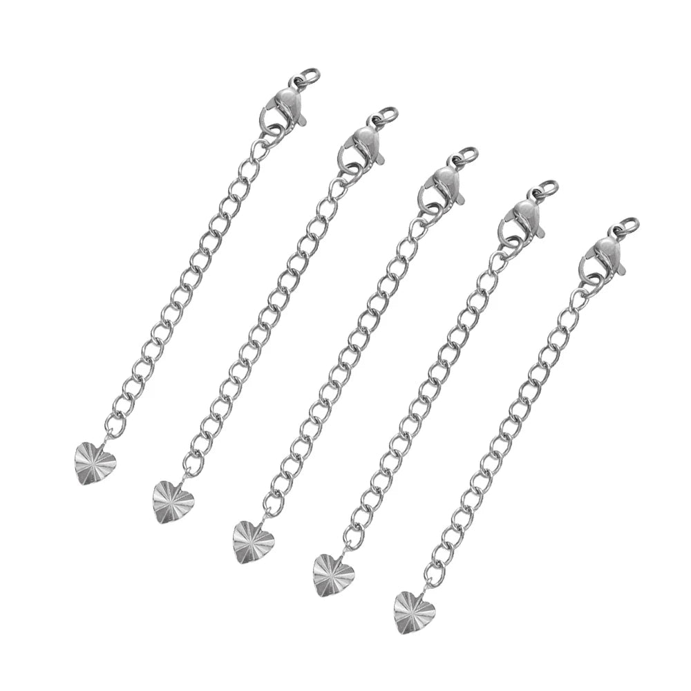 PVD Stainless Steel Curb Chain Extender End Chains Lobster Clasps