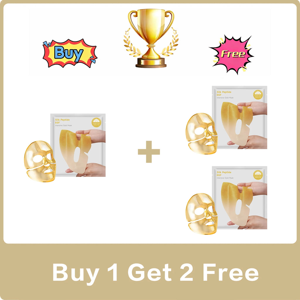 Gold Moisturizing Face Mask Hydrating Nourishing Smooth Brightening Skin Tightening Contour Oil Control Deep Pore Purifying Mask Oasis Select 3PC