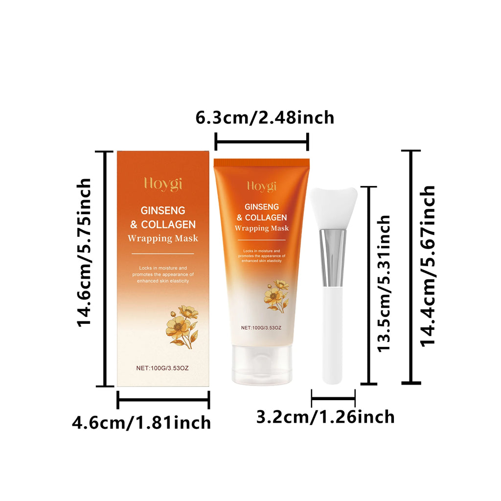 Hoygi Ginseng Collagen Peel-Off Mask – Firm & Brighten Skin Peel-Off Face Mask Oasis Select 100g Boxed