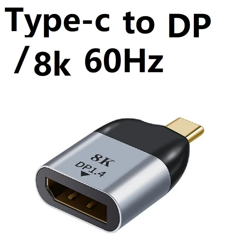USB C Type C To 4K 8K HDMI HDTV USB C to DP DisplayPort miniDP VGA RJ45 Adapter For Laptop MacBook TV Box PS5 Switch iPad Galaxy Oasis Select C to DP 8K60HZ