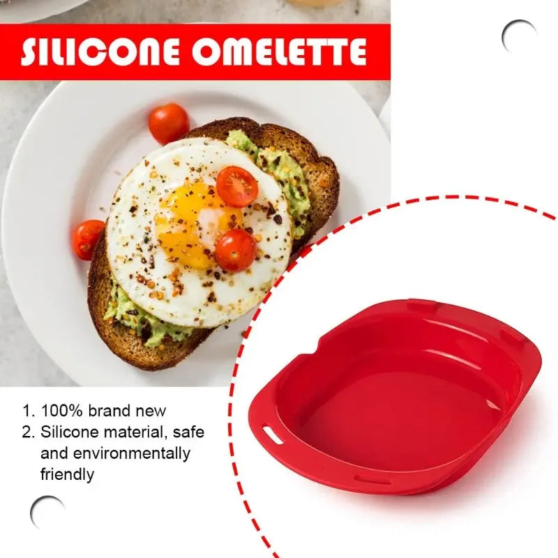 Microwave Oven Silicone Omelette Mold Cooking Accessories Silicone Omelette Maker Egg Pancake Mold for Egg Mcmuffins Oasis Select