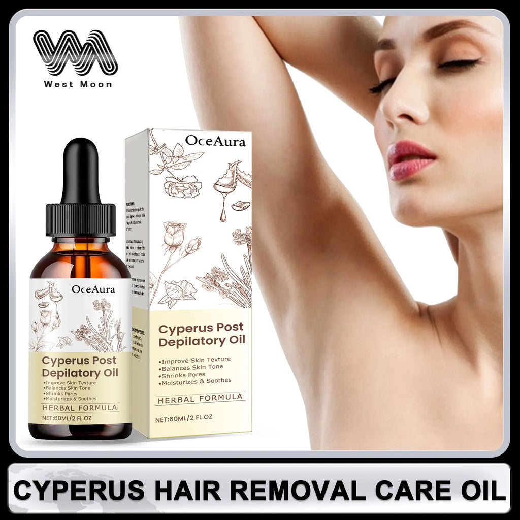 Cyperus Hair Removal Care Oil Anti Redness Hair Growth Inhibition Increase Skin Elasticity Fade Fine Lines Armpit Calm Skin Care Oasis Select