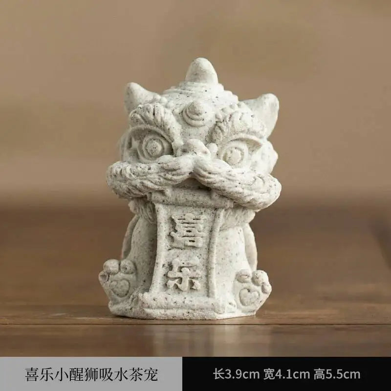 Water-Absorbing Tea Pet Quick-Drying Dragon Year Ornament Lion Dance Tea Table Tea Play Чаепитие Oasis Select 2