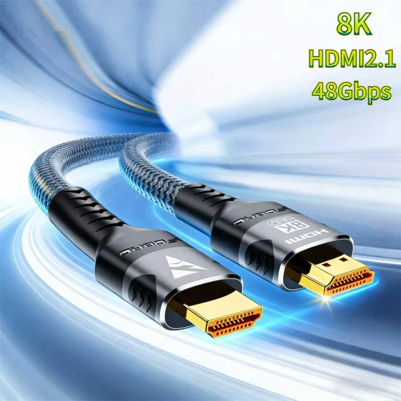 8K HDMI 2.1 Cable 48Gbps Ultra High Speed 4K@120Hz 8K@60Hz 48Gbps Adapter For RTX 3080 eARC HDR Video Cable PC Laptop TV Box ﻿ Oasis Select