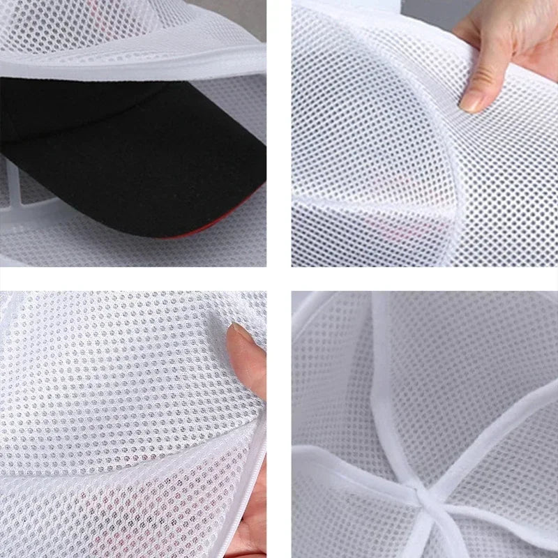 Small Clothes Wash Bag Anti-Deformation Mesh Organizer Zip Bags Washing Machine Hat Wash Protector Cap Cleaner Laundry Bag Oasis Select