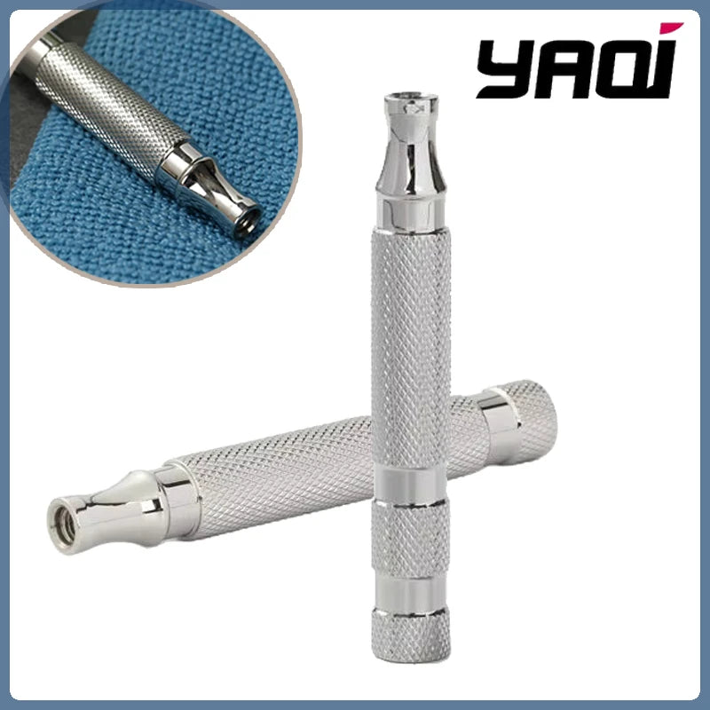 Yaqi 303 Polished Stainless Steel Safety Razor Handle For Mens Fashion High Quality Portable Travel Razor Handle New Oasis Select RAS2362