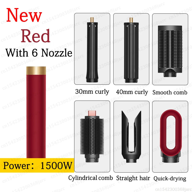 SenCiciMen X9 Multi Hair Styler Curling Iron Hair Hot Air Brush Curling Barrel Hair Dryer Salon Professional Curly Hair Styler Oasis Select New 6 in 1 Red China Mainland EU