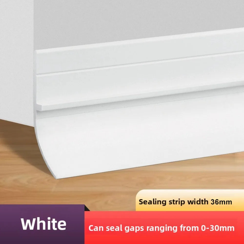 Noise Reduction Door Draft Stopper Self-adhesive Insect Prevention Weather Stripping Thickened 100cm Sound Barrier Bedroom Oasis Select 36mm-White