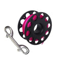 Scuba Diving Spool Finger Reel Cave Wreck Dive Safety Gear SMB Hook Accessories with Double End Hook Oasis Select Pink Line