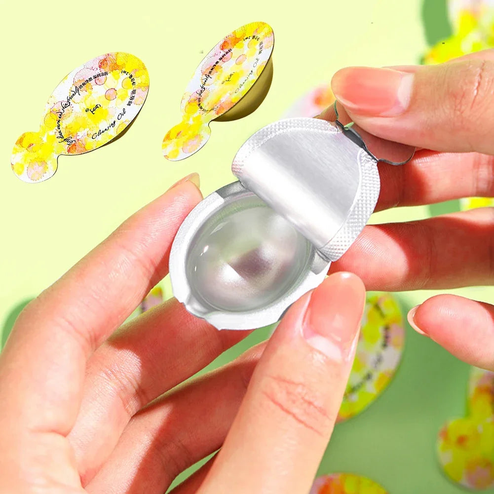 Refreshing Eyes Lips Face Makeup Remover Oil 2ml x 10pcs 3 in 1 Gentle Deep Cleansing Disposable Portable Travel Oasis Select