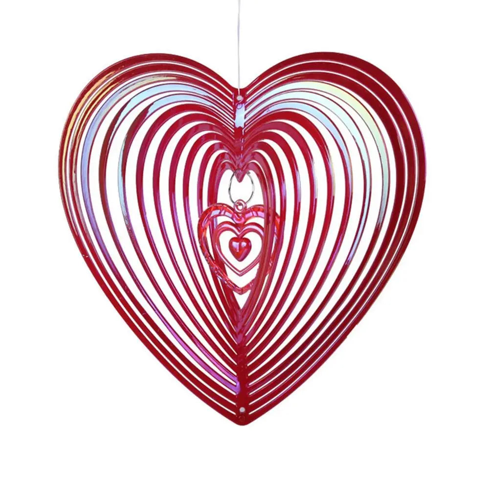 Heart-shaped Elastic Hanging for Birds Pigeons Pest Control Wind Spinner Bird Repeller Garden Supplies Wind Rotation Oasis Select