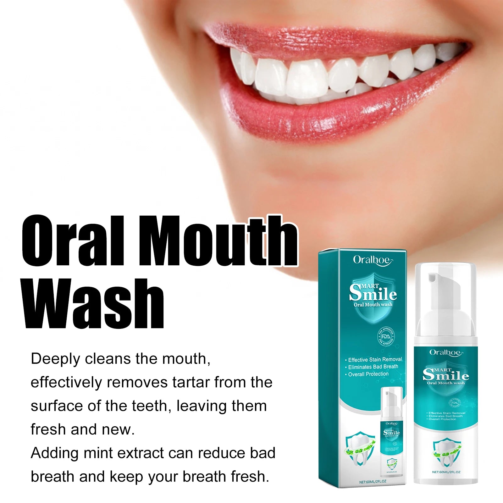 Oralhoe Propolis Oral Care Mousse Deep Clean Remove Yellowing Freshing Hygiene Keep Bleaching Teeth W-hitening Toothpaste Mousse Oasis Select