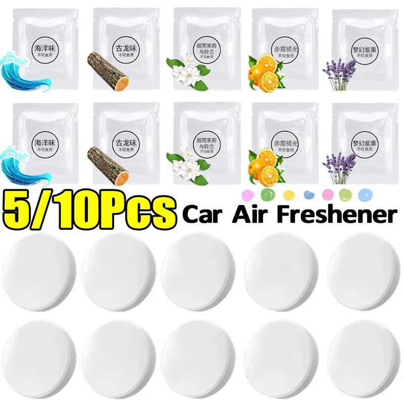 5/10/15pcs Car Diffuser Tablets, Car Air Freshener Replacement, Car Vent Perfume Refill, Auto Accessories, Car O Solid Perfume Oasis Select