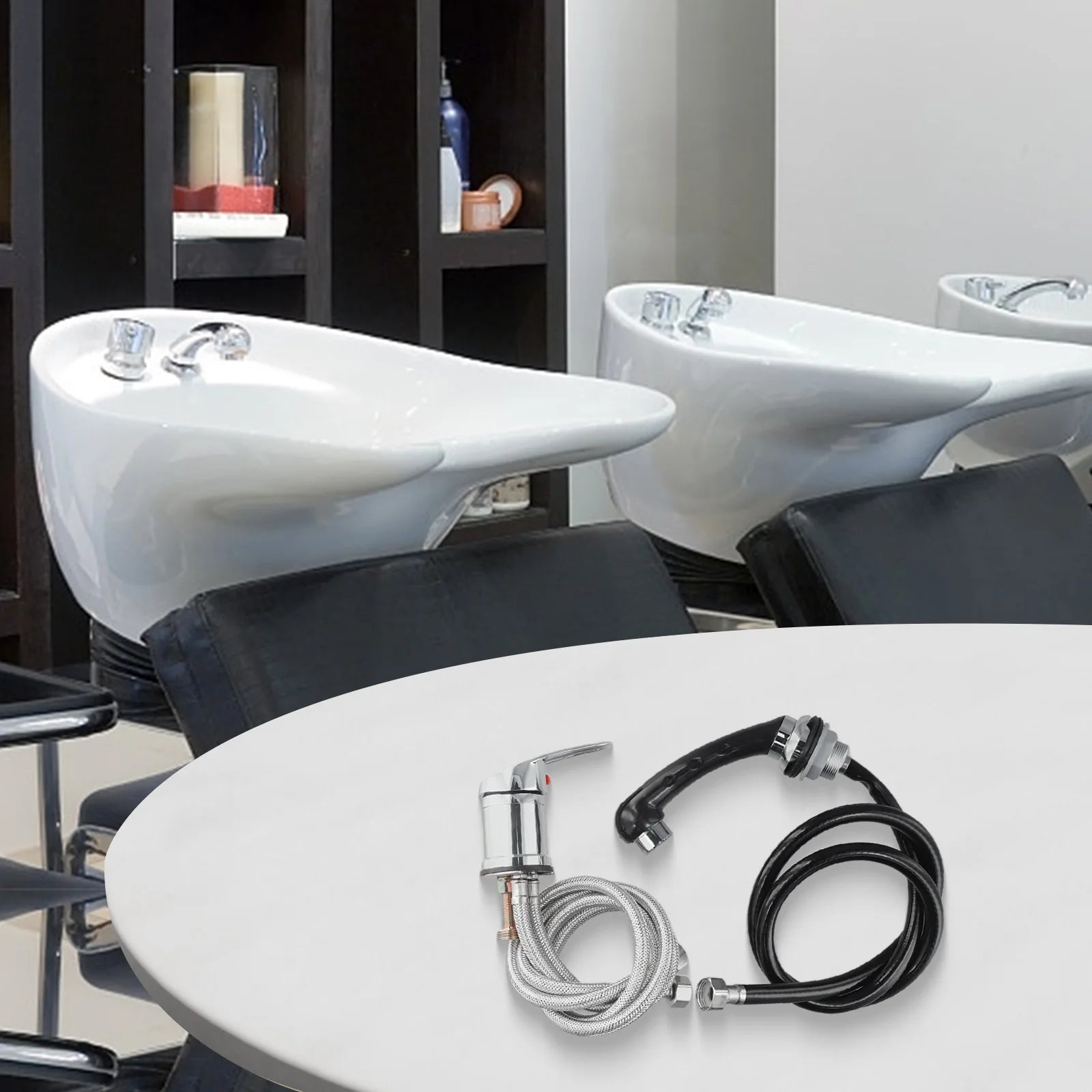 Chrome Single Handle Hand Shower With Hose Extended Reach Single Handle Design Three Connections Color Silver Black Oasis Select