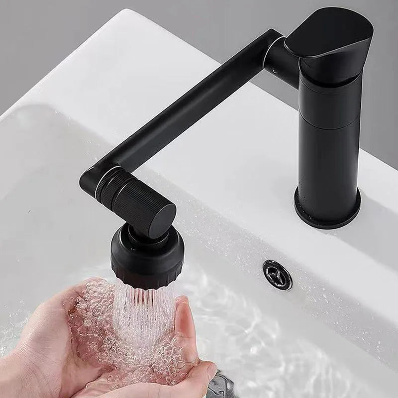 Stainless Steel Single-Handle Hot & Cold Bathroom Basin Faucet
