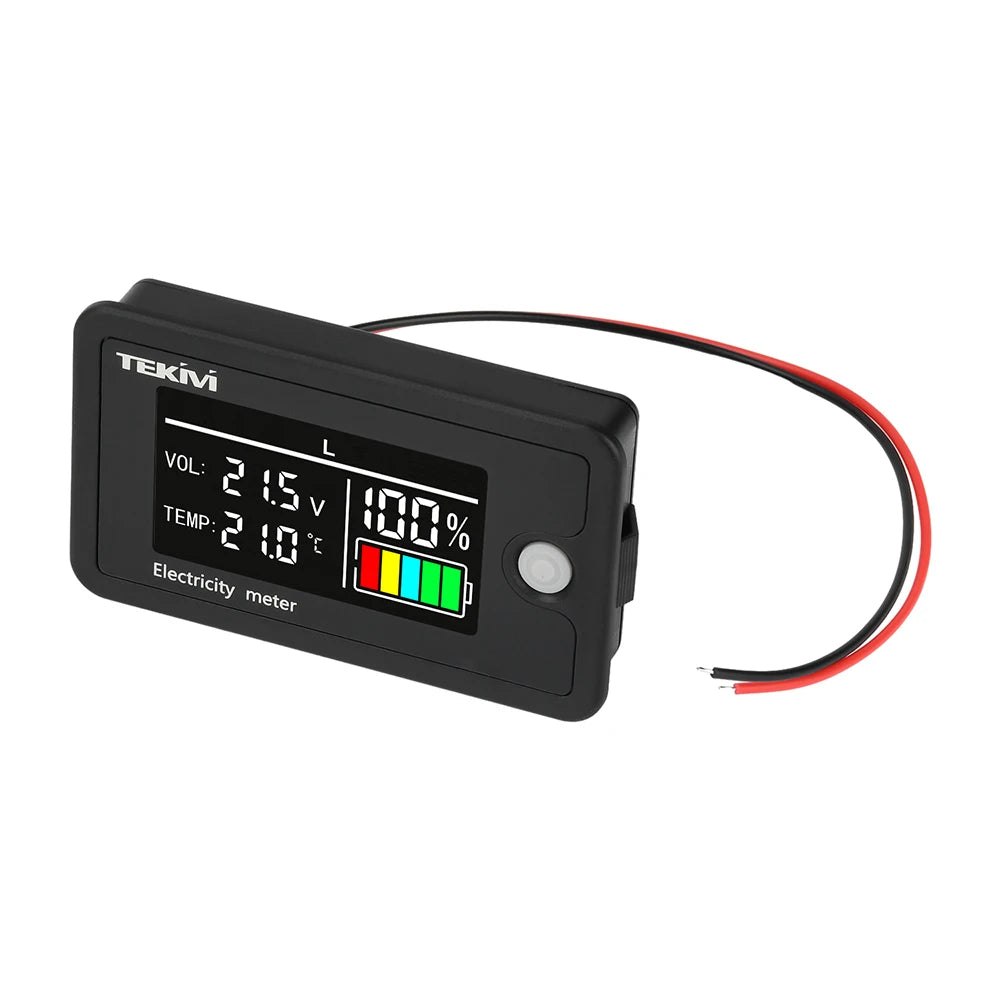 DC 8-100V High Precision LCD Digital Display Voltage and Electricity Indicator Ternary/Lithium Iron/Acid Battery Universal Oasis Select Not waterproof