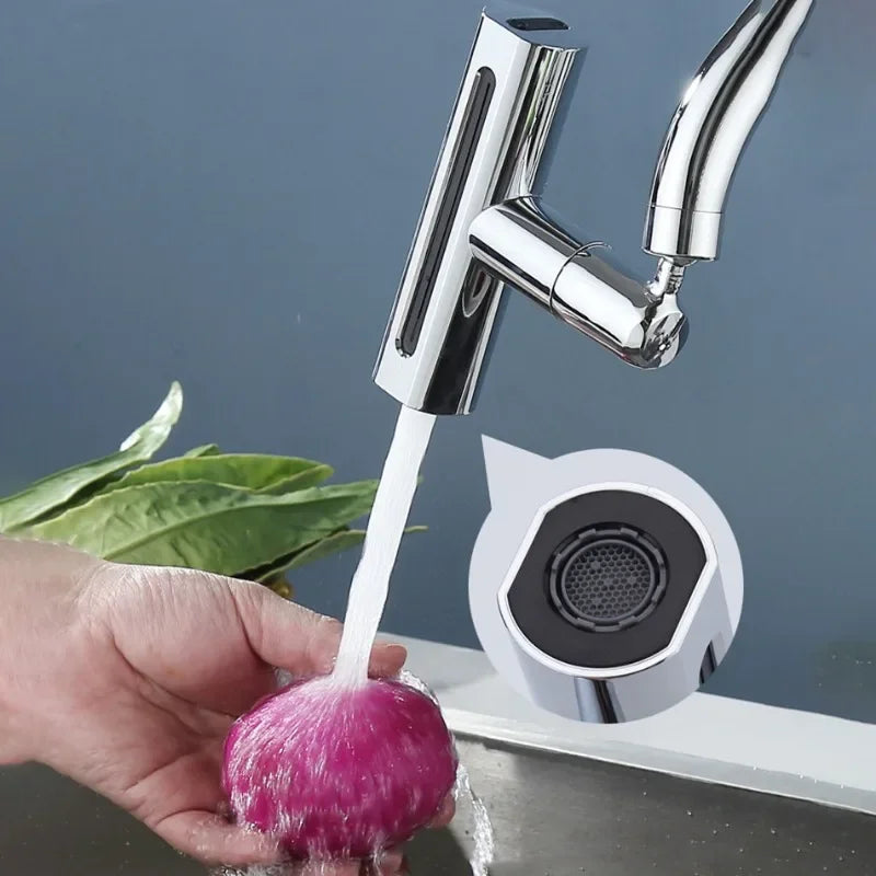 Swivel Waterfall Faucet Four-speed Adjustable Faucet Multifunction Swivel Faucet Kitchen Bathroom Basin Splash Spout Oasis Select