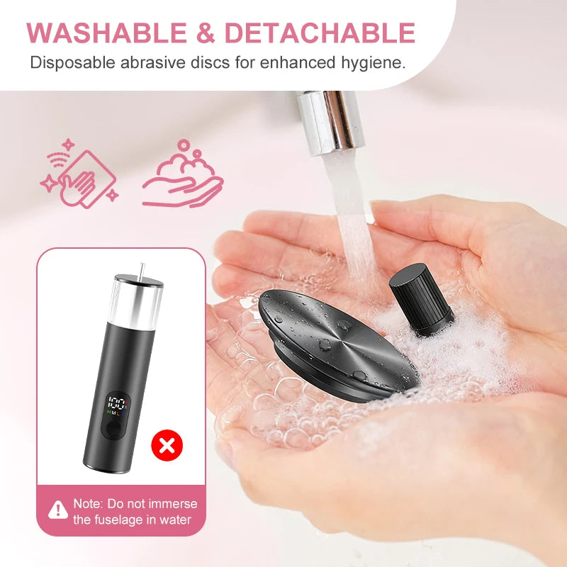 2-in-1 Electric Foot & Nail Grinder | Digital Display Rechargeable